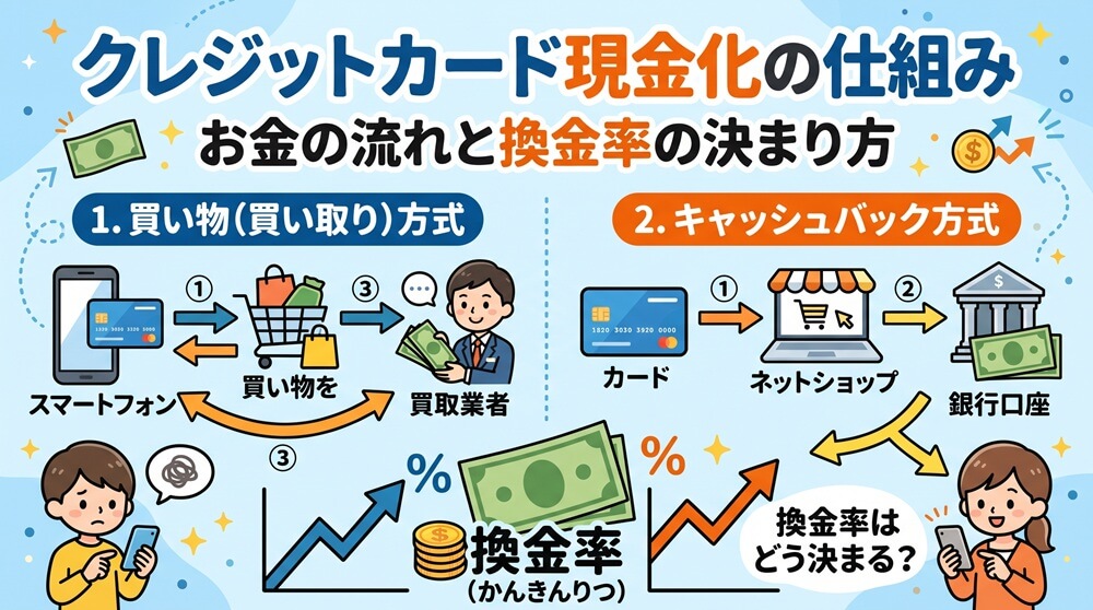 クレジットカード現金化の仕組み｜お金の流れと換金率の決まり方を解説