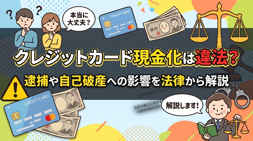 クレジットカード現金化は違法?逮捕や自己破産への影響を法律から解説